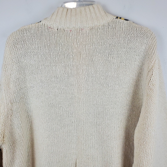 Izod Wool Blend Nordic Winter 1/4 Zip Knit Sweater Size LG Mens Snowflake - Picture 9 of 12